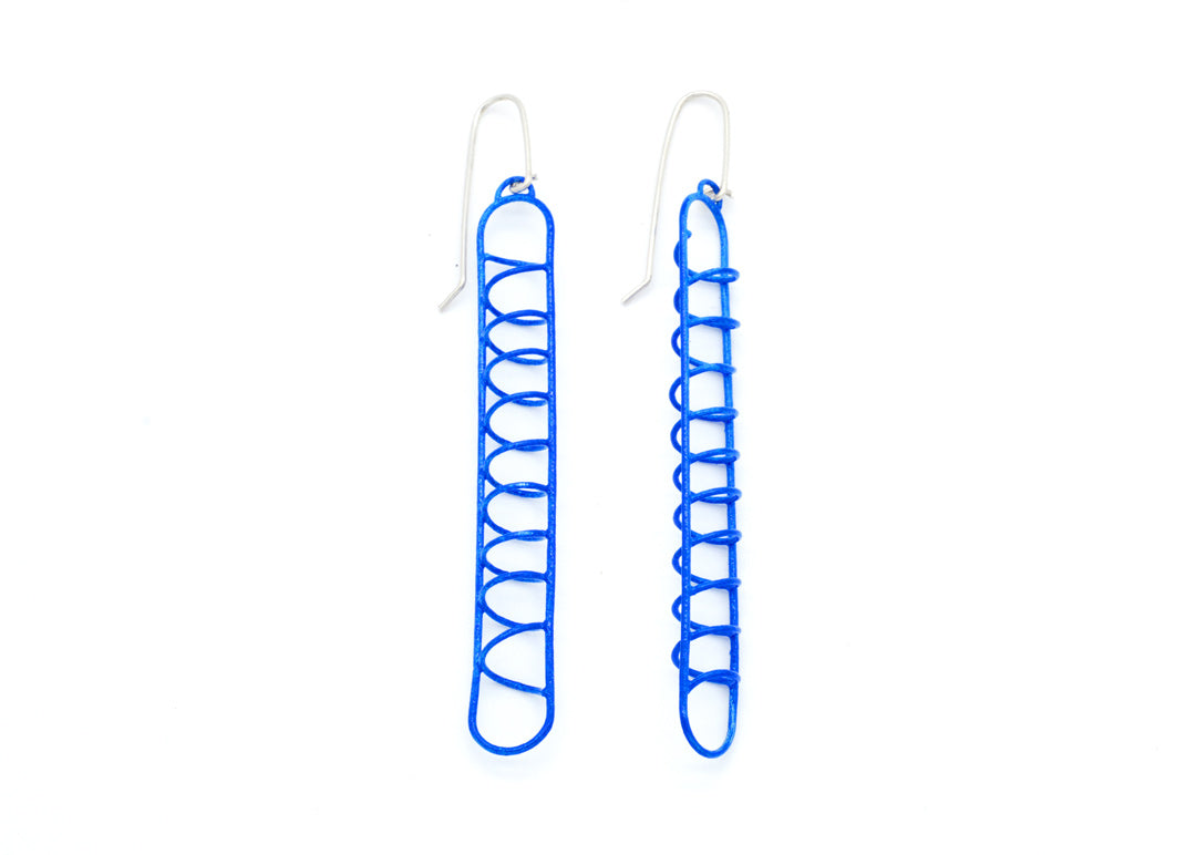 Container Earrings Link 1 Cobalt