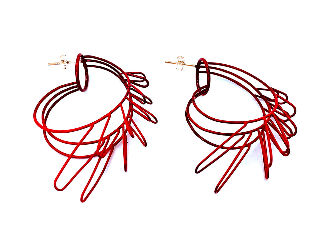 Container Red Earrings