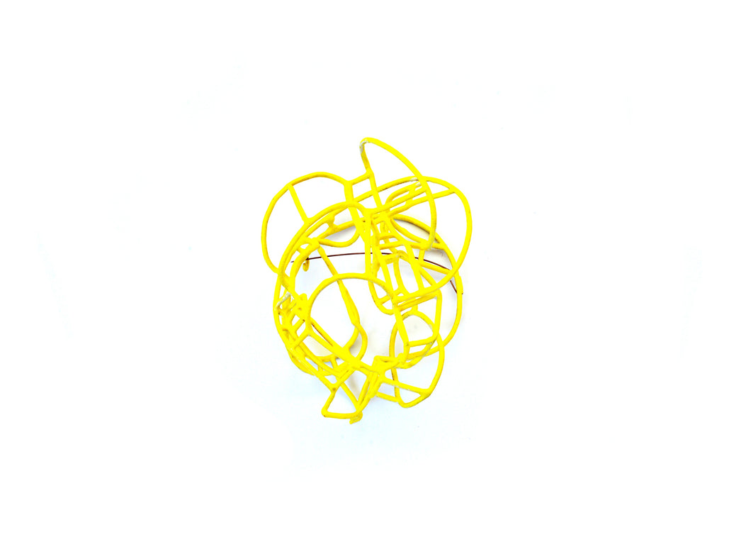 Re-Construction Brooch in Yellow